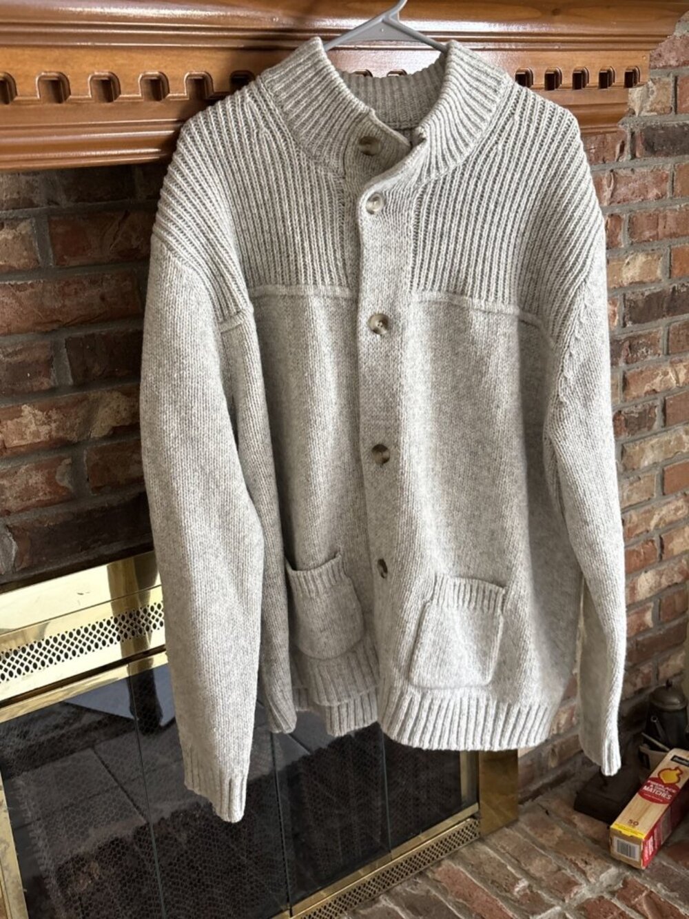 UNTUCKit Men’s Gatsby Button Front Cardigan Grandpa Sweater Size 2XL
